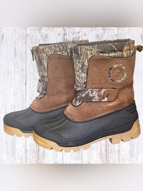 Ozark Trail Winter Pak Camouflage Kids Snow Boots Unisex Size 2